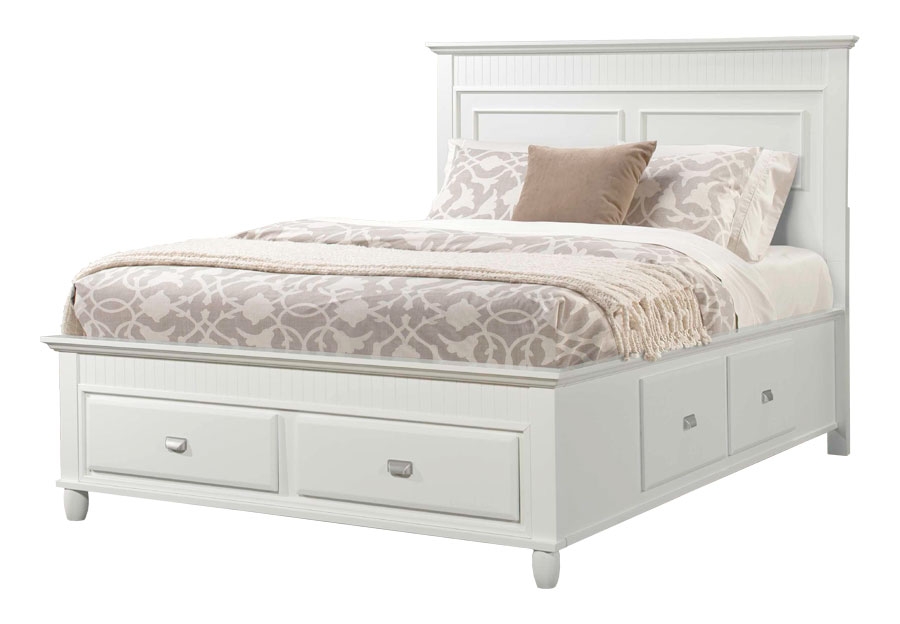 Elements Spencer White King Storage Bed