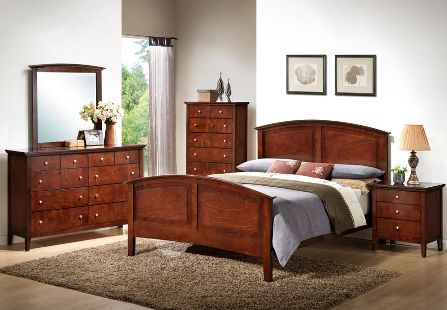 Lifestyle Jack Whiskey Twin Panel Bed, Dresser and Mirror