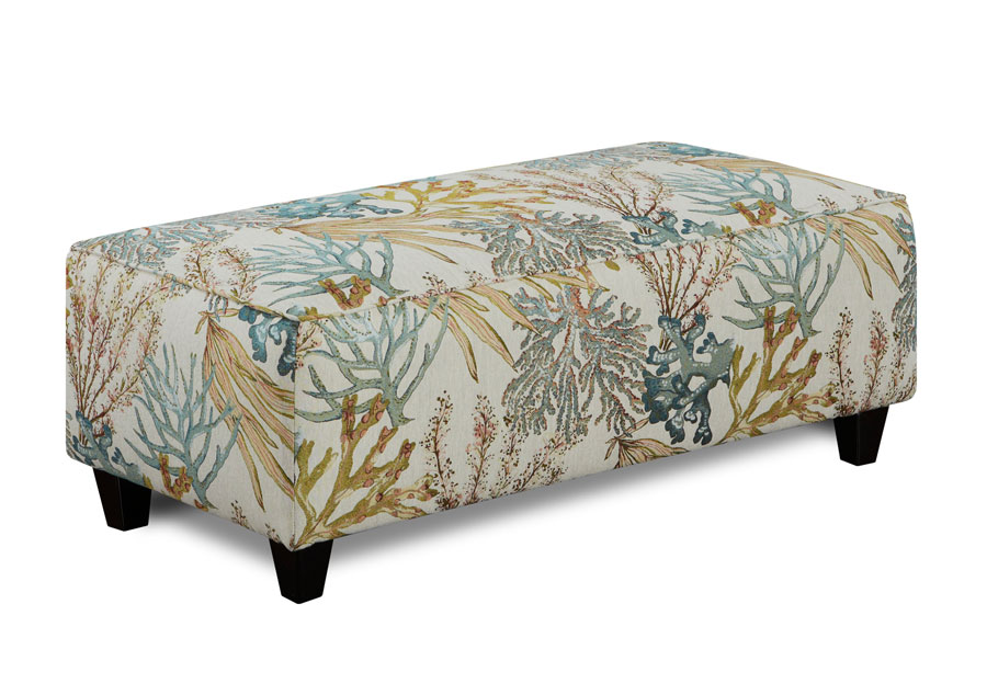 Fusion Coral Reef Caribbean Rectangle Ottoman