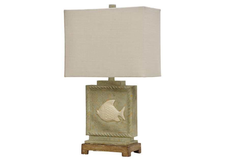 StyleCraft Ballon Rock Fish Table Lamp