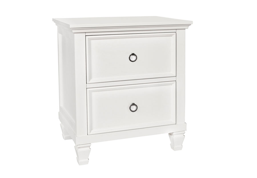 New Classic Tamarack White Two-Drawer Nightstand