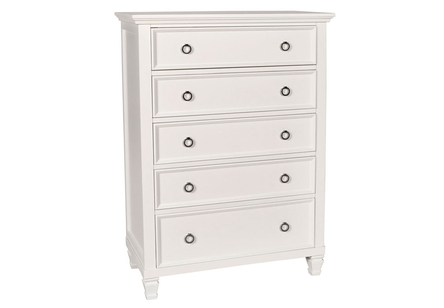 New Classic Tamarack White Five-Drawer Chest