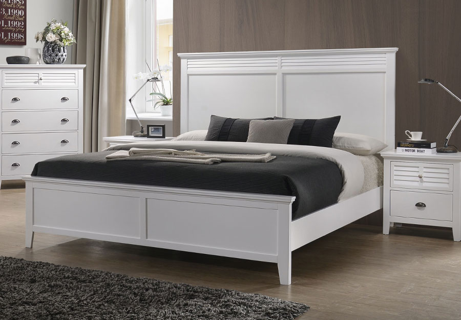 Lifestyle Shutter White King Headboard, Footboard And Rails