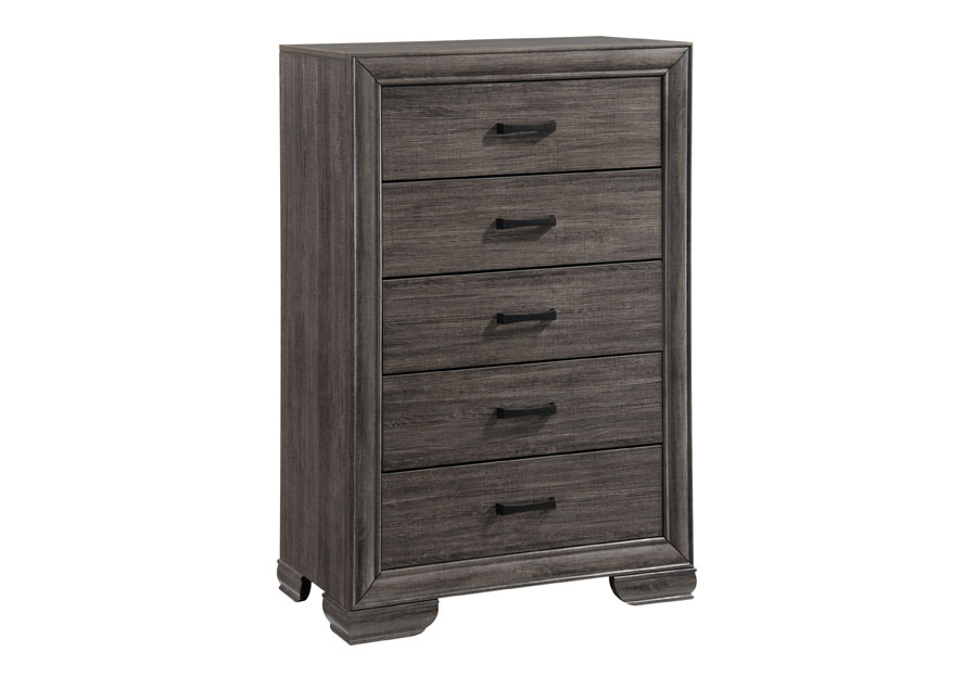 Lifestyle Shelton Grey Five-Drawer Chest