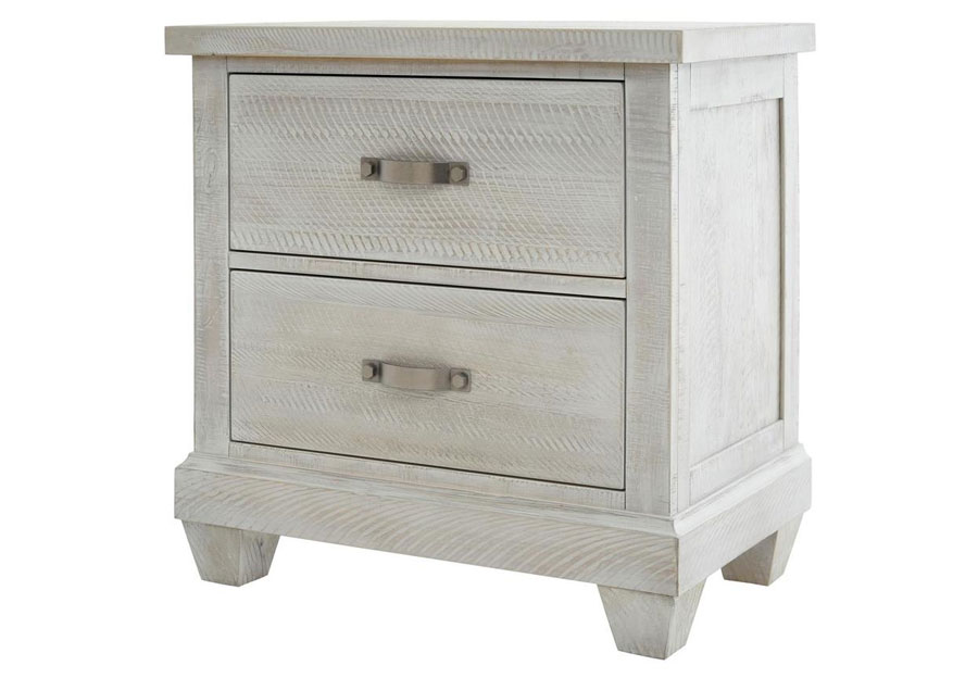 Lifestyle Crestview White Wash Two-Drawer Nightstand