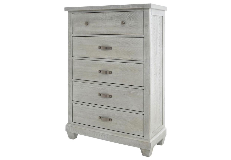 Lifestyle Crestview White Wash Five-Drawer Chest