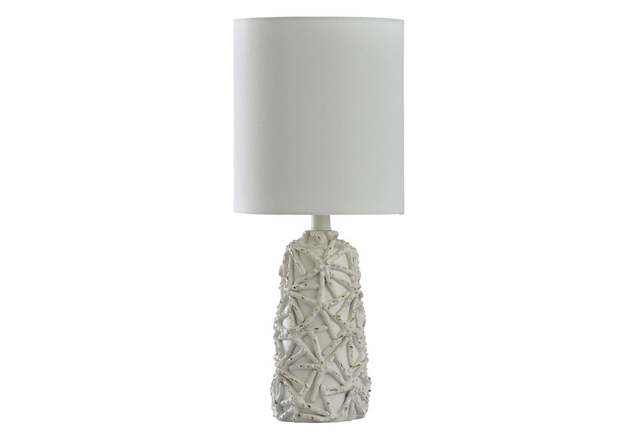 StyleCraft Distressed Starfish Motif Mini Accent Table Lamp