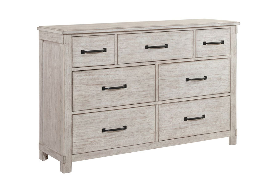 Elements Scott White Seven-Drawer Dresser