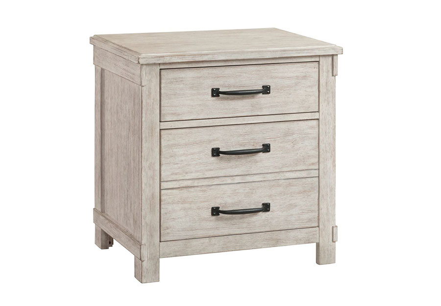 Elements Scott White Two-Drawer Nightstand