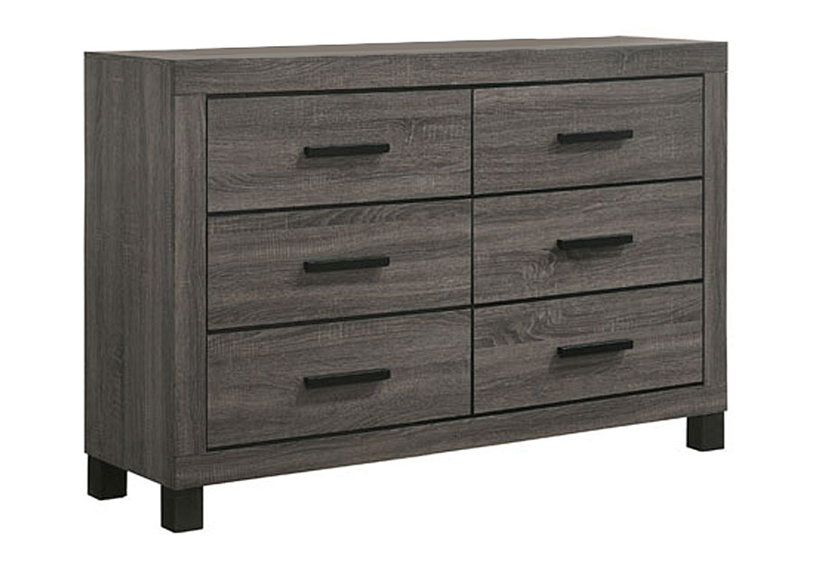 Lifestyle Midtown Grey Six-Drawer Dresser