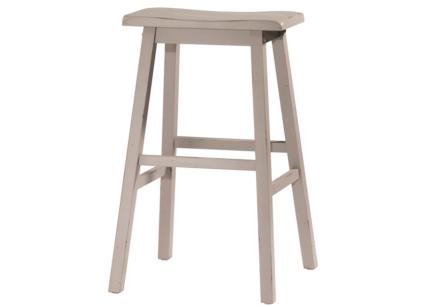Hillsdale Moreno Distressed Gray 29-Inch Saddle Barstool