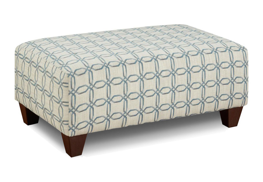 Affordable Furniture Lisa Denim Cocktail Ottoman