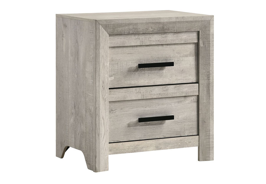 Elements Ellen White Two-Drawer Nightstand