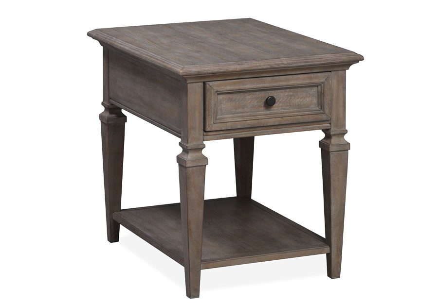 Magnussen Lancaster Pewter Rectangular End Table