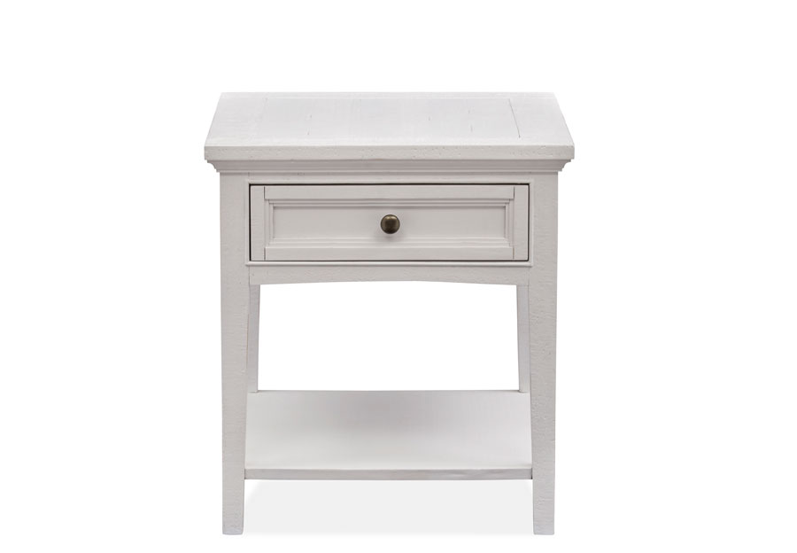 Magnussen Heron Cove White Rectangular End Table