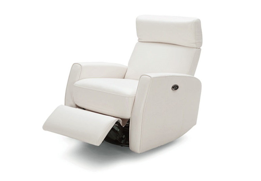 Kuka Kai Coconut Milk Manual Leather Match Recliner