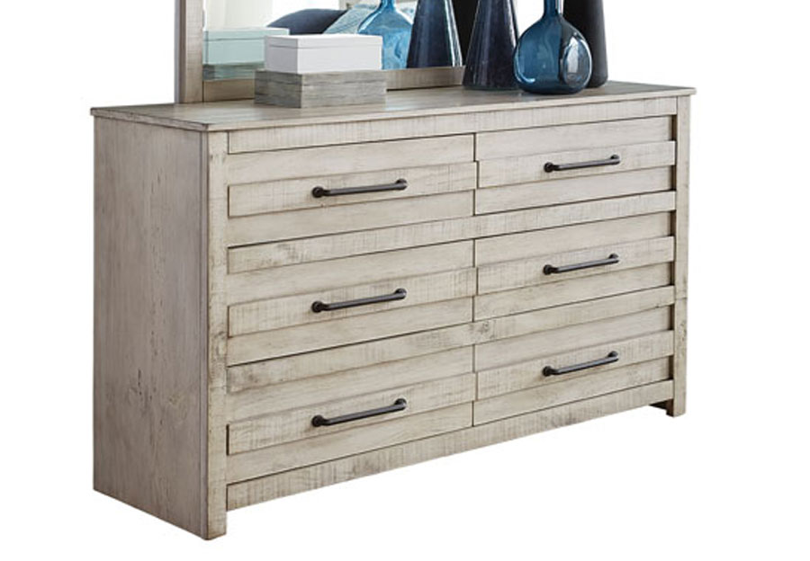 Hillsdale Villa Distressed White Dresser
