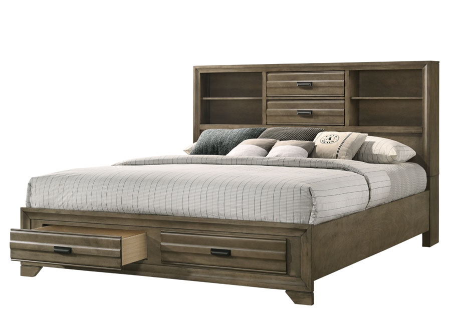 Furniture Warehouse Offers A Large, Bed Frame With Headboard And Storage Queen