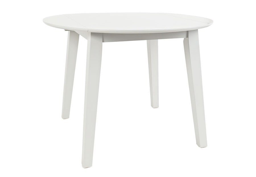 Jofran Simplicity Paperwhite Round Dropleaf Dining Table