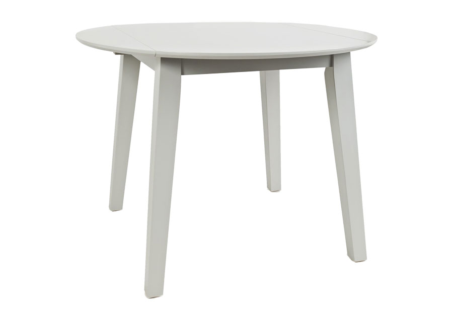 Jofran Simplicity Dove Round Dropleaf Dining Table