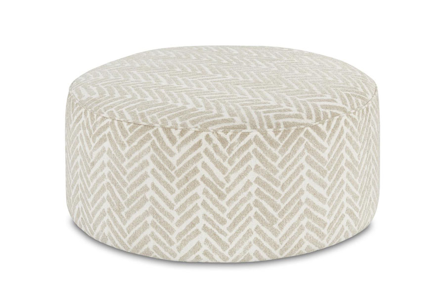 Fusion Passageway Vanilla Round Ottoman