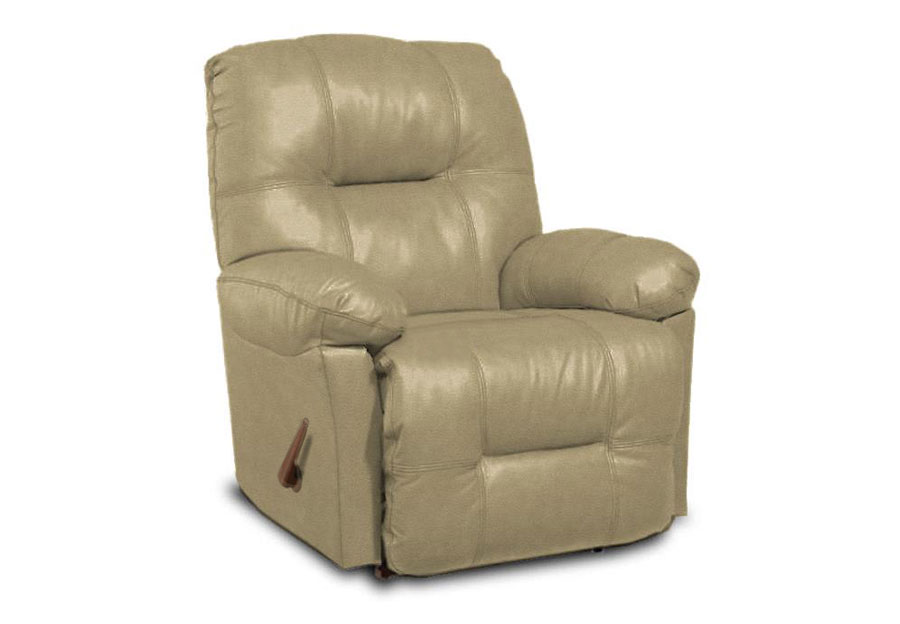 Best Zaynah Stone Leather Match Rocker Recliner