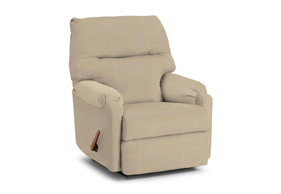 Best Jojo Cream Leather Match Rocker Recliner