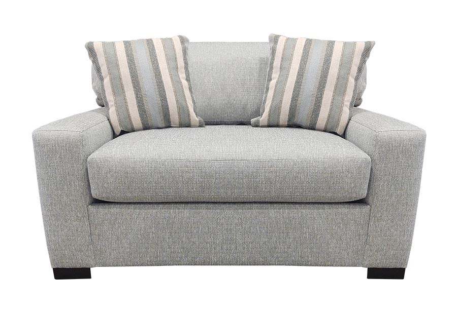 Overnight Sugarshack Mist Twin Sleeper Sofa with Adobe Powder Pillows