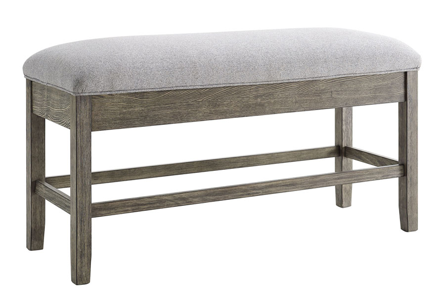 Steve Silver Grayson Grey Storage Counter Bench