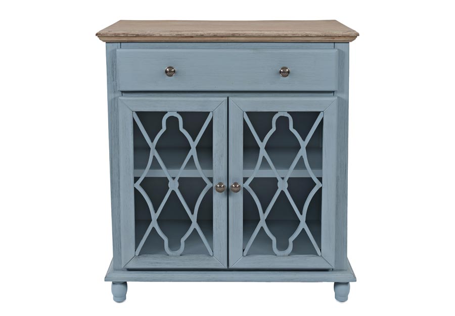 Jofran Aurora Hills Blue Two-Door Accent Chest