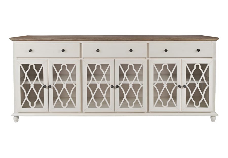 Jofran Aurora Hills White Six-Door Accent Chest