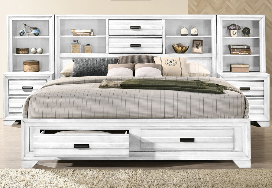 Furniture Warehouse Offers A Large, Queen Size Storage Bed Set