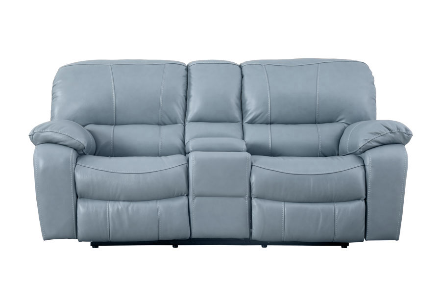 Cheers Sanibel Hydra Leather Match Manual Reclining Console Loveseat