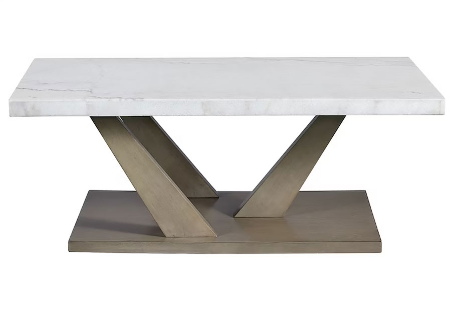 Elements Greta Rectangular Marble Top Coffee Table