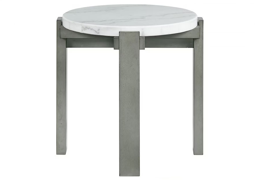 Elements Rosamel Round Marble Top End Table