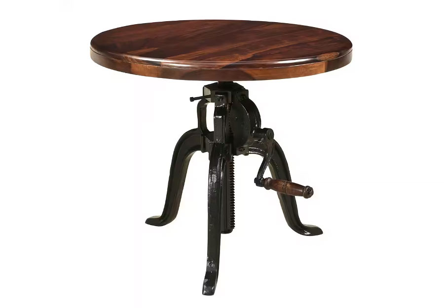 Jaipur Brownstone Sheesham Adjustable Round Pub Table