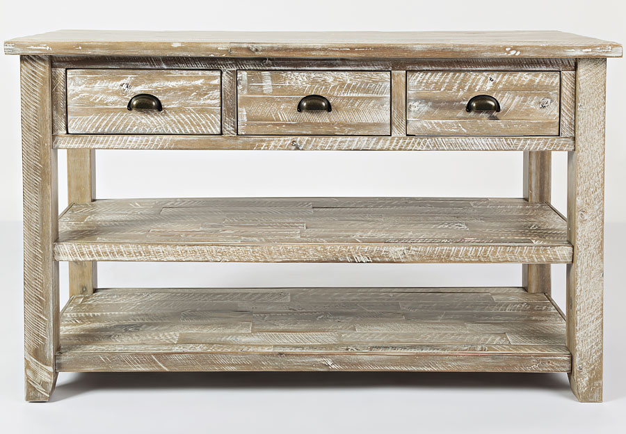 Jofran Artisan's Craft Washed Grey Sofa Table