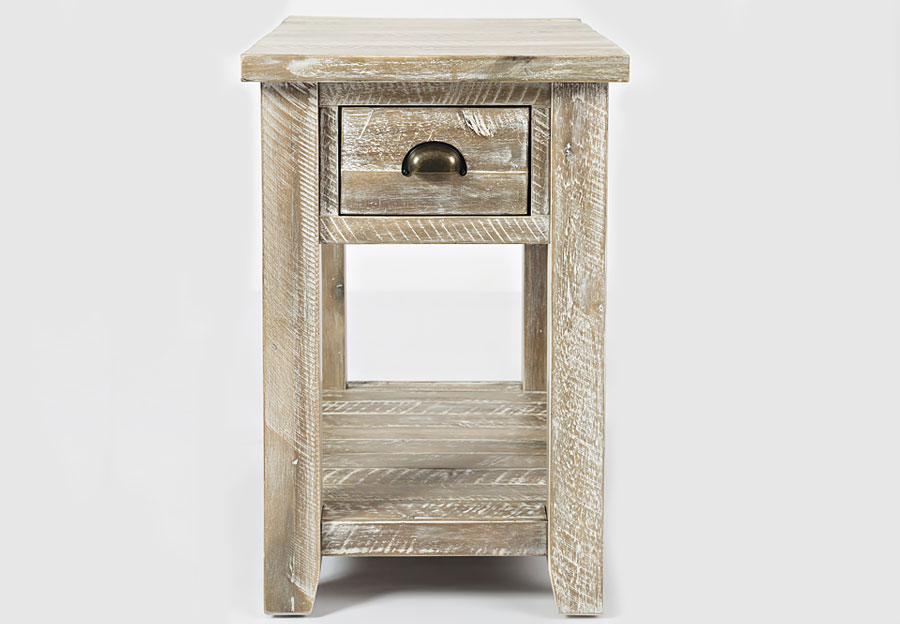 Jofran Artisan's Craft Washed Grey Chairside Table