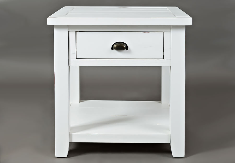 Jofran Artisan's Craft White End Table