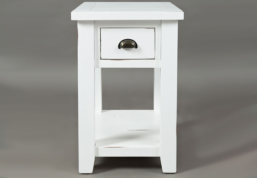 Jofran Artisan's Craft White Chairside Table