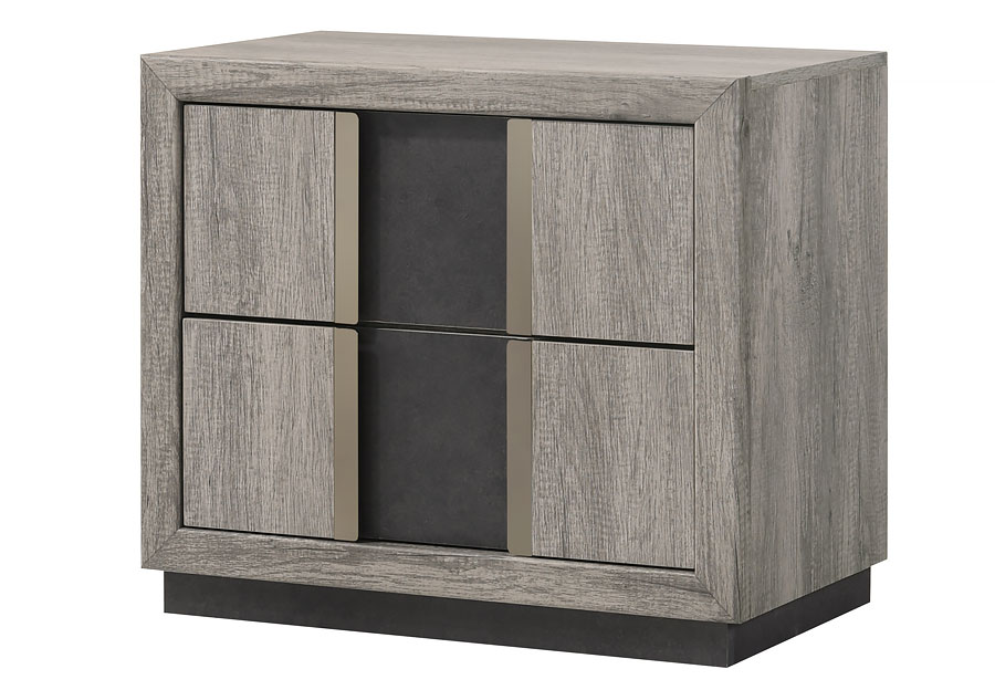 Lifestyles Sofia Grey Two Drawer Nightstand