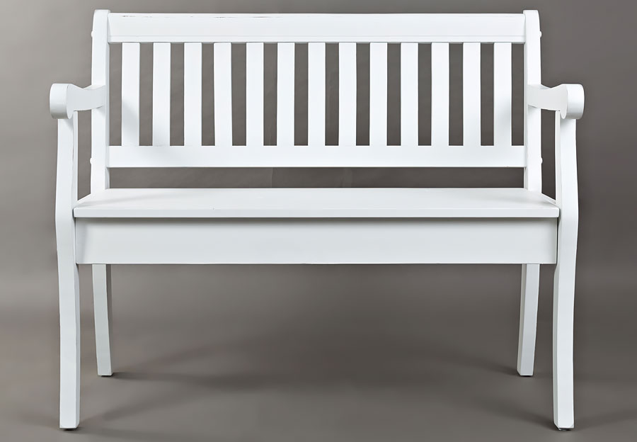 Jofran Artisan's Craft Weathered White Storage Bench