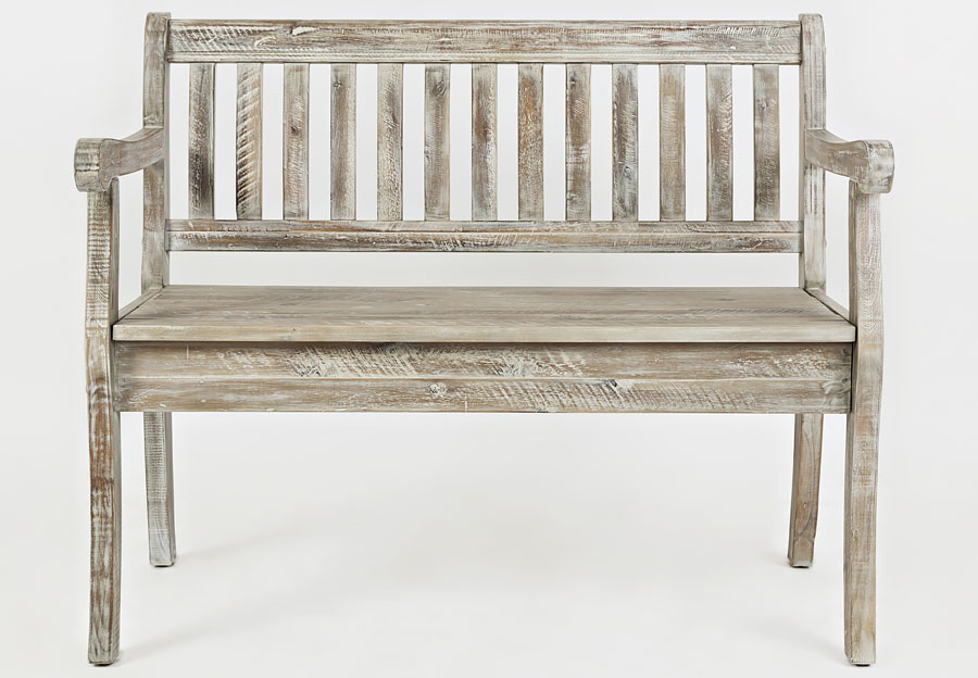 Jofran Artisan's Craft Washed Grey Storage Bench
