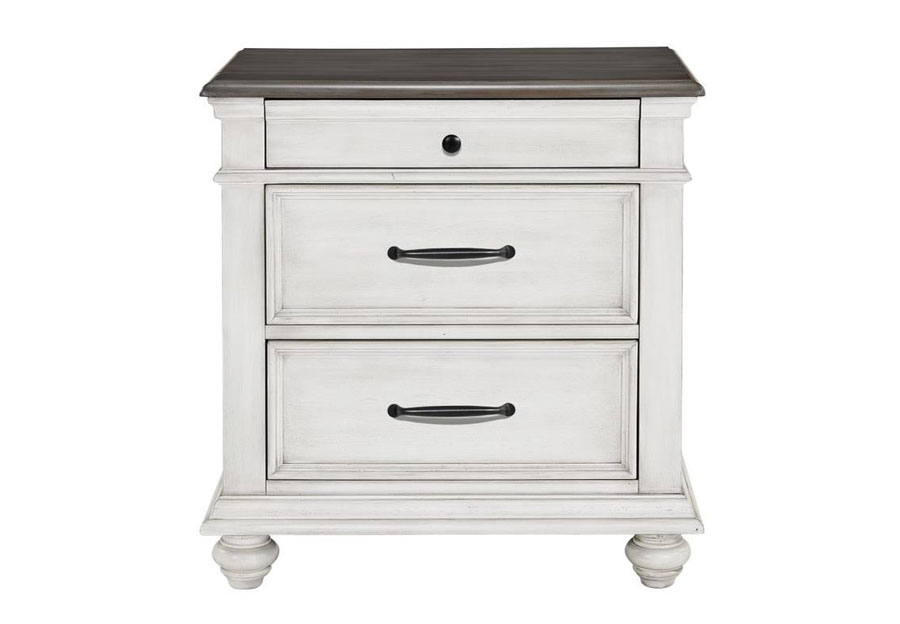 Powell Carrington Three-Drawer Nightstand