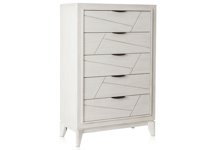 Elements Artis White Five Drawer Chest