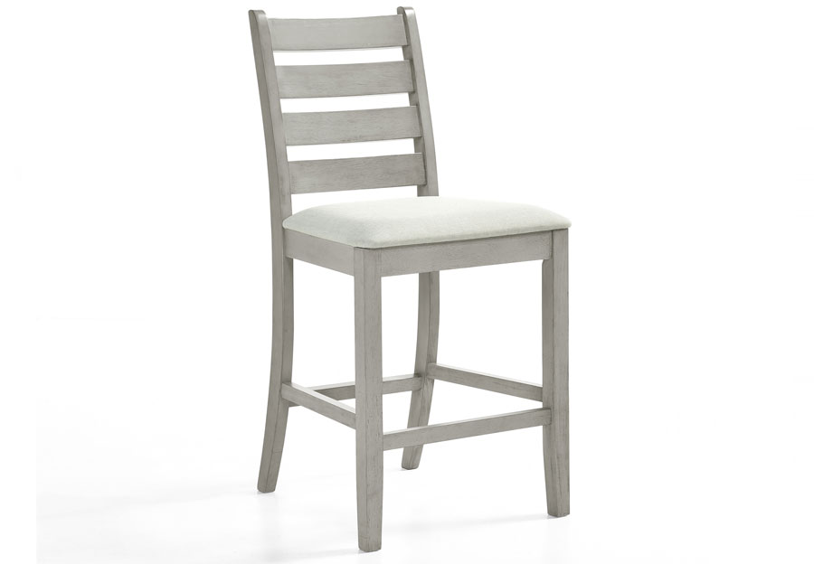 New Classic Pascal Driftwood Counter Height Ladder Back Side Chair