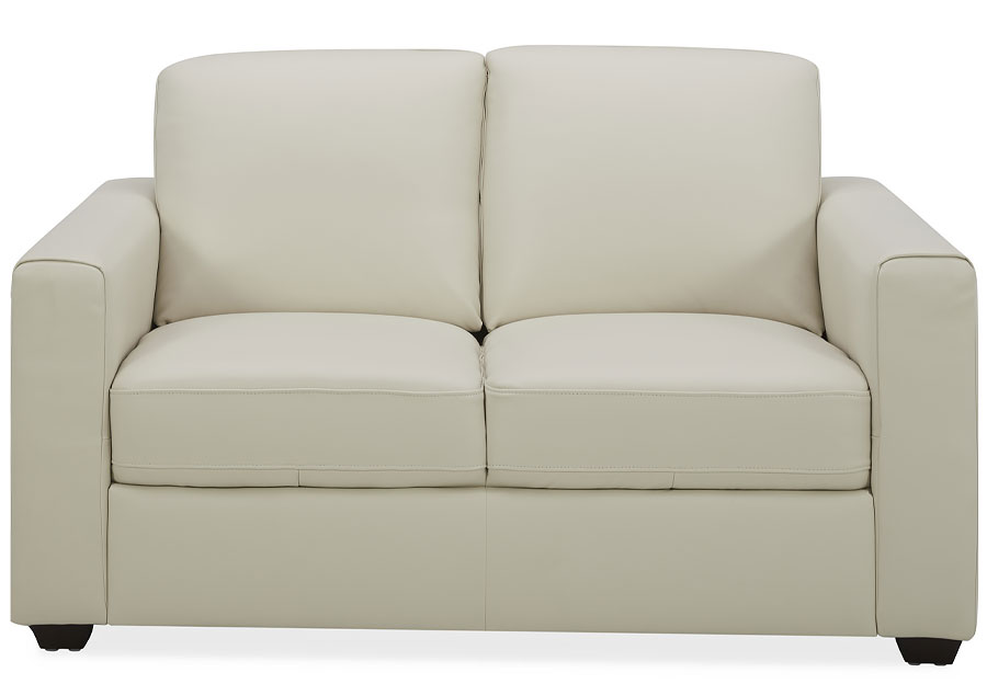 Kuka Aldon Coconut Milk Leather Loveseat
