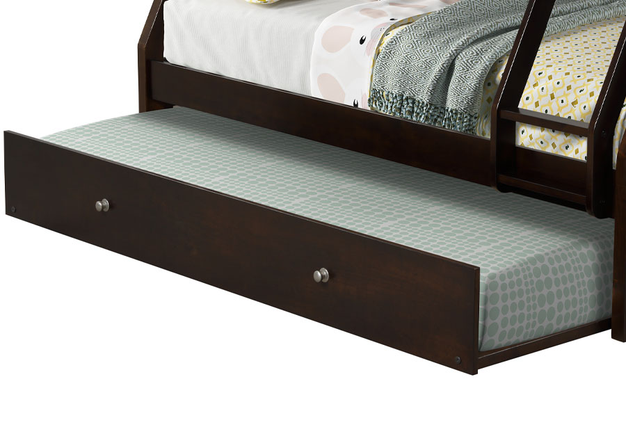 Lifestyles Taylor Espresso Bunk Bed Mattress Trundle