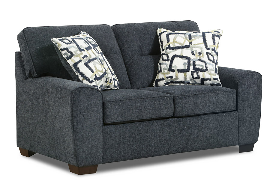 Behold Renzo Skylight Loveseat with Digital Ocean Pillows