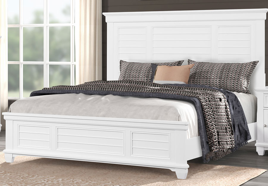 New Classic Jamestown White Queen Bed